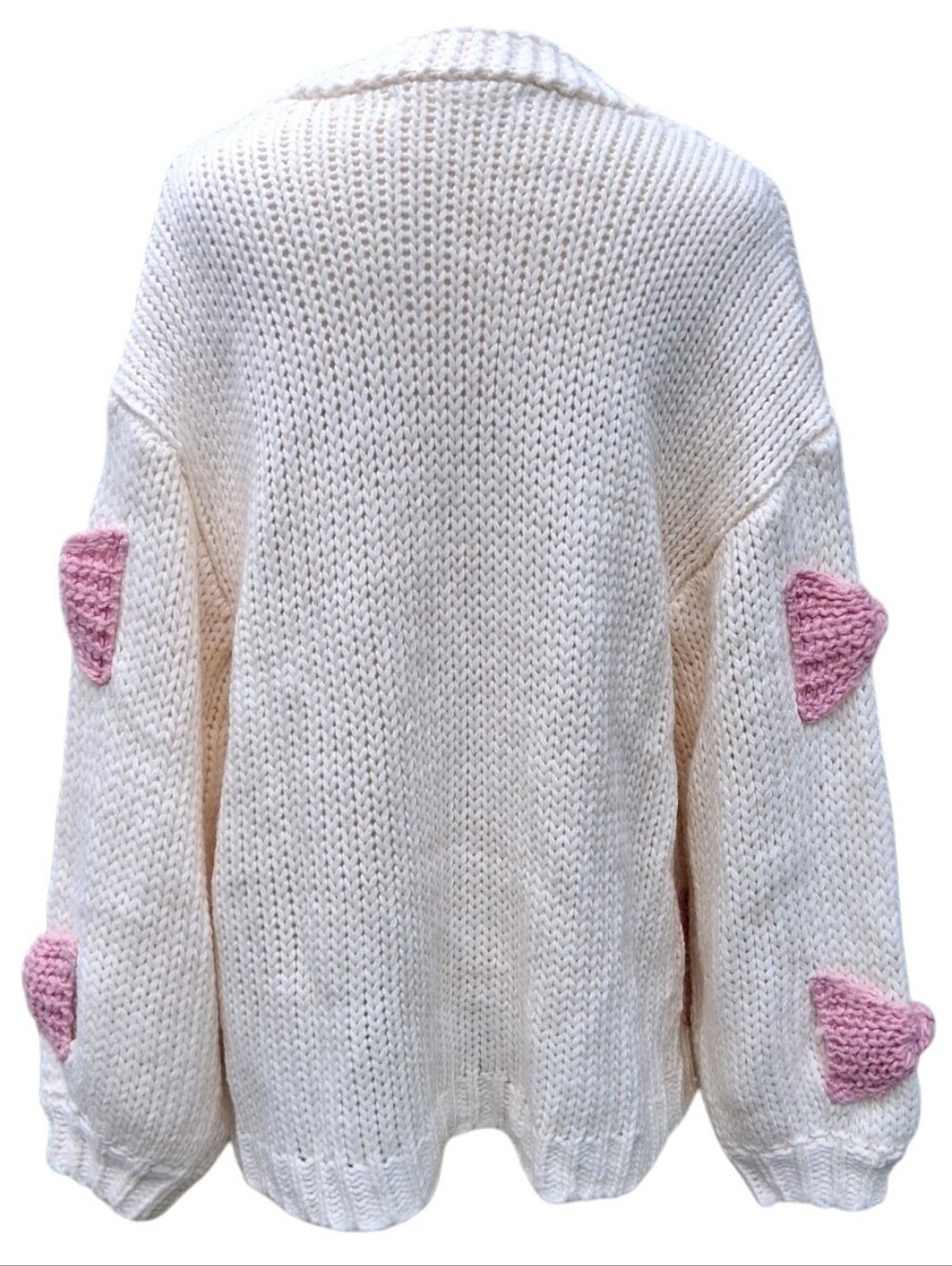 Altar'd State Victoria Bow Cardigan Cream Pink Knit Open Front Sweater Size XS - Picture 8 of 12